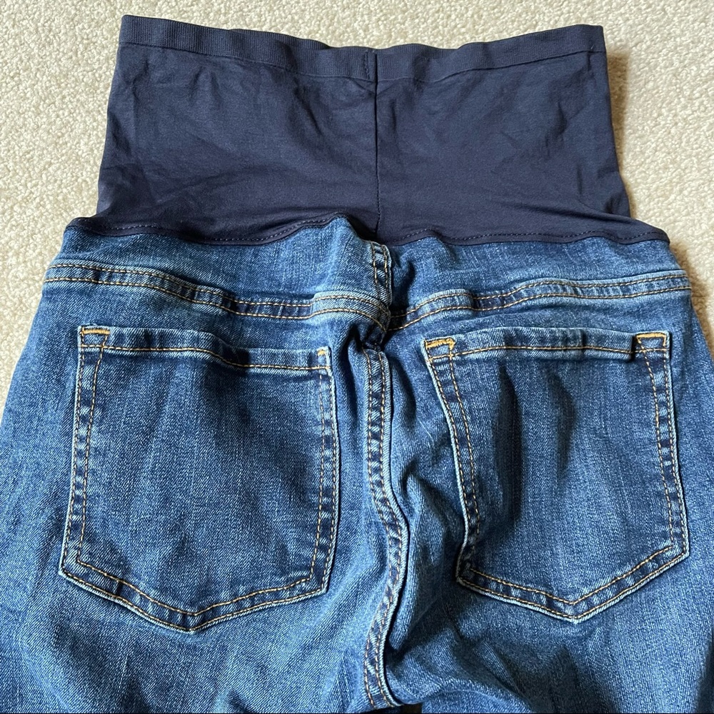 GAP Maternity Full Panel Jegging Dark Indigo Wash Pockets-26 Regular - Picture 7 of 11